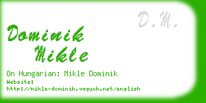 dominik mikle business card